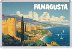 Famagusta - Cyprus - Artistic Jumbo Fridge Magnet 25C1