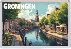 Groningen - Holland - Artistic Jumbo Fridge Magnet 25N1