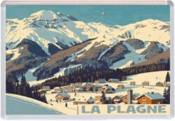 La Plagne - France - Artistic Jumbo Fridge Magnet 25F1