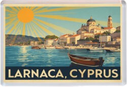 Larnaca - Cyprus - Artistic Jumbo Fridge Magnet 25C1