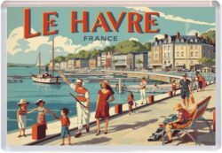 La Havre - France - Artistic Jumbo Fridge Magnet 25F1