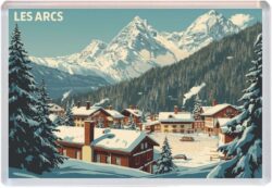 Les Arcs - France - Artistic Jumbo Fridge Magnet 25F1