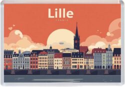 Lille - France - Artistic Jumbo Fridge Magnet 25F1