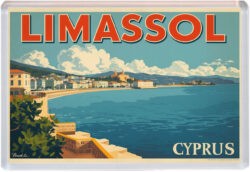 Limassol - Cyprus - Artistic Jumbo Fridge Magnet 25C1