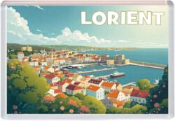 Lorient - France - Artistic Jumbo Fridge Magnet 25F1