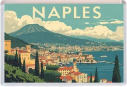 Naples - Italy - Artistic Jumbo Fridge Magnet 25I1