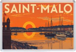 St Saint Malo - France - Artistic Jumbo Fridge Magnet 25F1