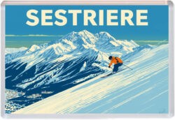Sestriere - Italy - Artistic Jumbo Fridge Magnet 25I1