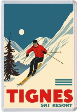 Tignes - France - Artistic Jumbo Fridge Magnet 25F1