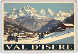 Val d'Isere - France - Artistic Jumbo Fridge Magnet 25F1
