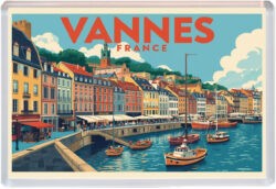 Vannes - France - Artistic Jumbo Fridge Magnet 25F1