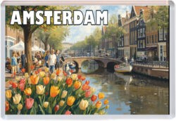Amsterdam - Holland - Artistic Jumbo Fridge Magnet 25N2