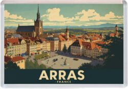 Arras - France - Artistic Jumbo Fridge Magnet 25F1