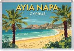 Ayia Napa - Cyprus - Artistic Jumbo Fridge Magnet 25C1