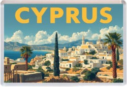 Cyprus - Artistic Jumbo Fridge Magnet 25C1
