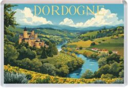 Dordogne - France - Artistic Jumbo Fridge Magnet 25F1
