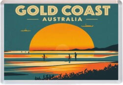 Gold Coast - Australia - Artistic Jumbo Fridge Magnet 25A1