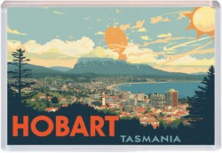 Hobart - Tasmania - Australia - Artistic Jumbo Fridge Magnet 25A1