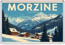 Morzine - France - Artistic Jumbo Fridge Magnet 25F1