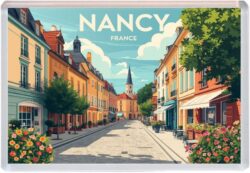Nancy - France - Artistic Jumbo Fridge Magnet 25F1