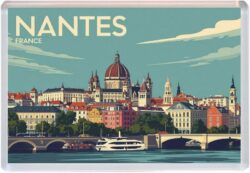 Nantes - France - Artistic Jumbo Fridge Magnet 25F1