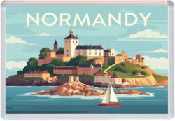 Normandy - France - Artistic Jumbo Fridge Magnet 25F1