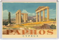 Paphos - Cyprus - Artistic Jumbo Fridge Magnet 25C1