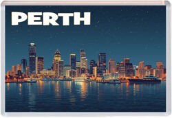 Perth - Australia - Artistic Jumbo Fridge Magnet 25A1