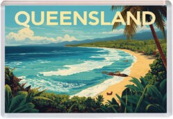 Queensland - Australia - Artistic Jumbo Fridge Magnet 25A1
