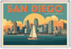 San Diego - USA - Artistic Jumbo Fridge Magnet 25US1