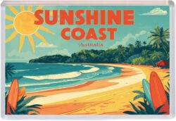 Sunshine Coast - Australia - Artistic Jumbo Fridge Magnet 25A1