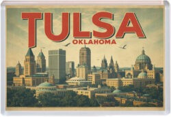 Tulsa - USA - Artistic Jumbo Fridge Magnet 25US1