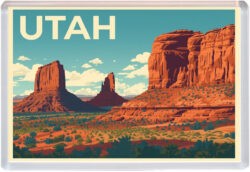 Utah - USA - Artistic Jumbo Fridge Magnet 25US1