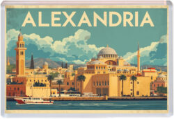 Alexandria - Egypt - Artistic Jumbo Fridge Magnet 25E1