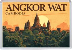Angkor Wat - Cambodia - Artistic Jumbo Fridge Magnet 25C1