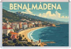 Benalmadena - Spain - Artistic Jumbo Fridge Magnet 25S1