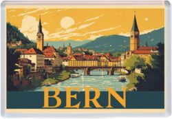 Bern - Switzerland - Artistic Jumbo Fridge Magnet 25S1