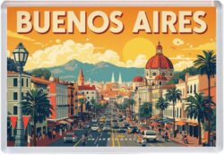 Buenos Aires - Argentina - Artistic Jumbo Fridge Magnet 25A1