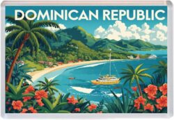 Dominican Republic - Caribbean - Artistic Jumbo Fridge Magnet 25DR1