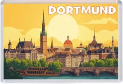 Dortmund - Germany - Artistic Jumbo Fridge Magnet 25G1