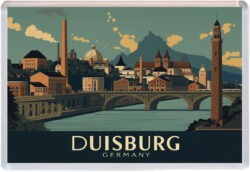 Duisburg - Germany - Artistic Jumbo Fridge Magnet 25G1