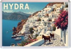 Hydra - Greece - Artistic Jumbo Fridge Magnet 25G1