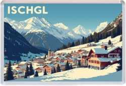 Ischgl - Austria - Artistic Jumbo Fridge Magnet 25A1