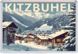 Kitzbuhel - Austria - Artistic Jumbo Fridge Magnet 25A1