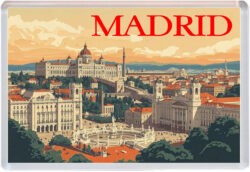 Madrid - Spain - Artistic Jumbo Fridge Magnet 25S1