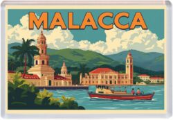 Malacca - Malaysia - Artistic Jumbo Fridge Magnet 25M1