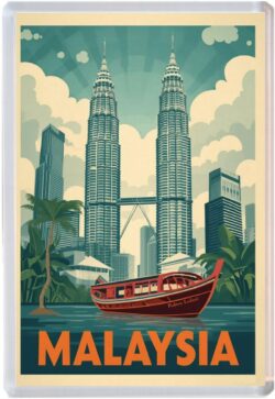 Malaysia - Artistic Jumbo Fridge Magnet 25M1