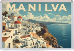 Manilva - Spain - Artistic Jumbo Fridge Magnet 25S1