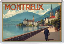 Montreux - Switzerland - Artistic Jumbo Fridge Magnet 25S1
