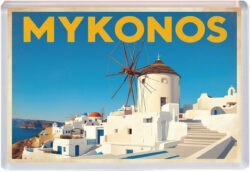 Mykonos - Greece - Artistic Jumbo Fridge Magnet 25G1